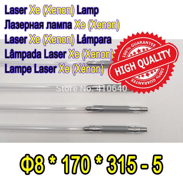 

1 pair laser xe lamp size 8*170*315-5 hard type diameter 8 mm length 315 mm suitable for most laser cutting machine