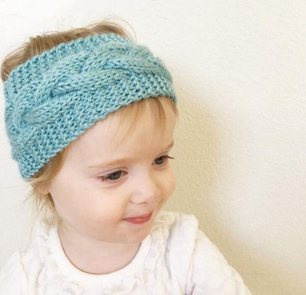 

dhl 17 colors kids knitted headbands girls hairband winter soft elastic headband candy colors handmade crochet hairbands, Slivery;white