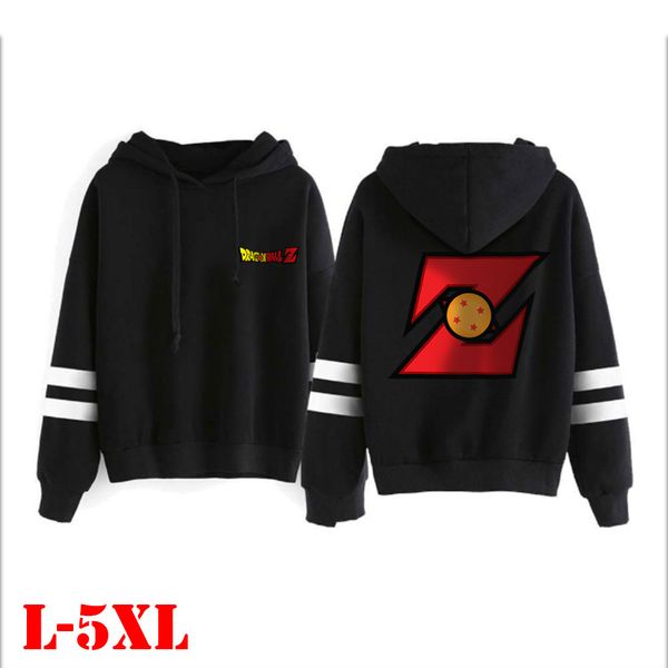 

eshop anime z son goku hoodie casual loose hoodies sweatshirt hip hop hooded tracksuit outwear sportswear coat, Black