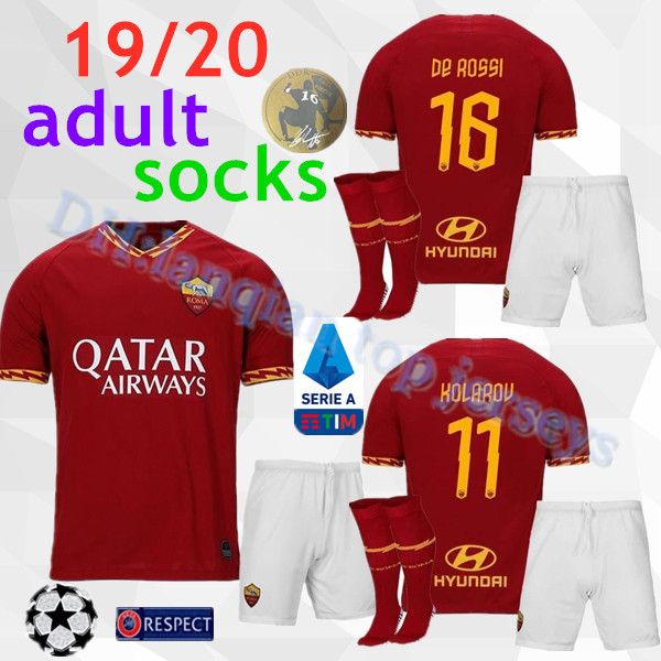 

Thailand de ro i dzeko zaniolo occer jer ey rome 2019 totti perotti jer ey 19 20 football kit hirt 2020 a roma men et uniform, Black;yellow