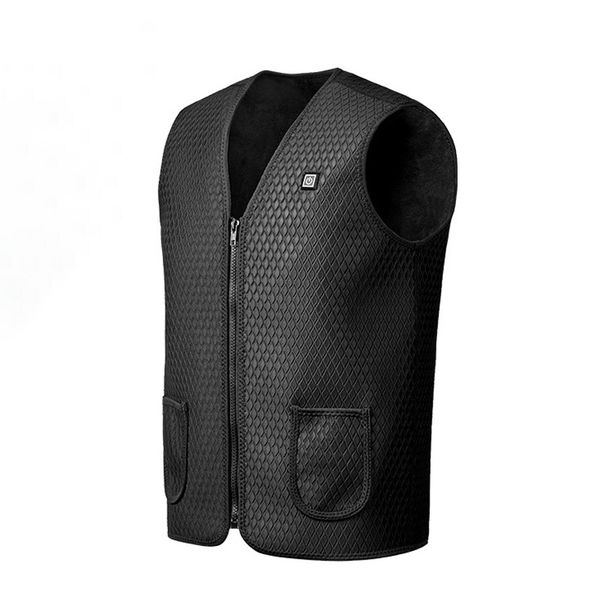 

5v usb electric heated winter warm vest men / women heating coat jacket clothes, Black;red