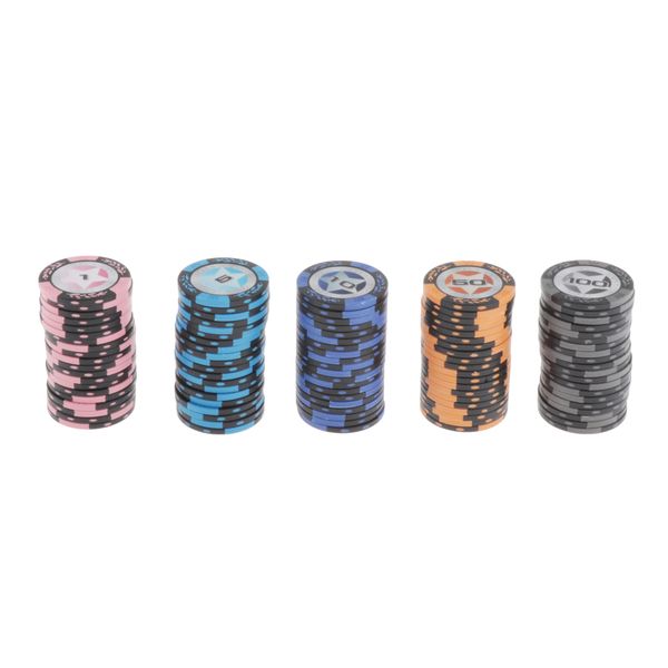 

100шт покерные фишки набор игровых жетонов игровые фишки глиняные счетные счетчики покерные фишки