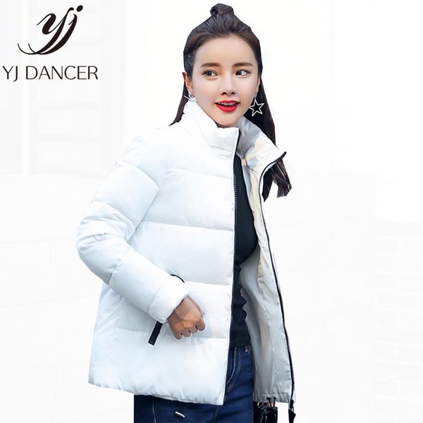 

2018 new long sleeve winter new female warm coat fashion thicken standing collar women's loose europe america clothing css224, Black