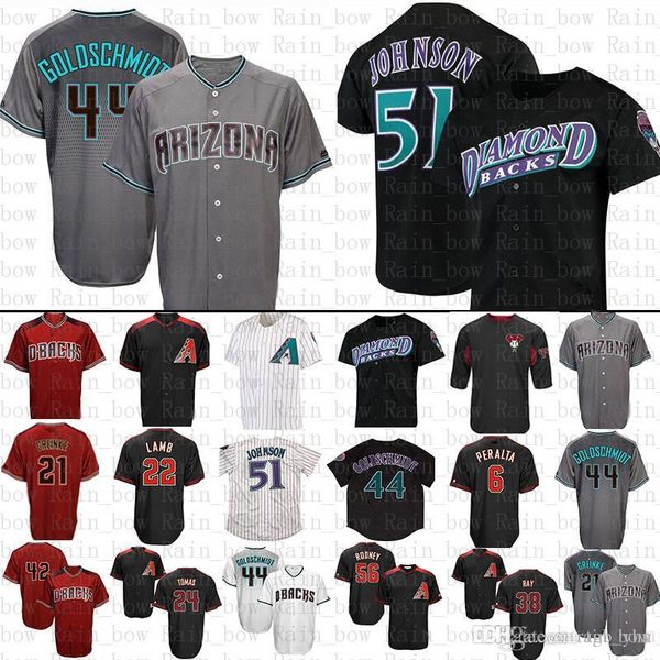 

Mens Arizona Baseball Jersey Diamondbacks 44 Paul Goldschmidt 51 Randy Johnson Jerseys size m-xxxl
