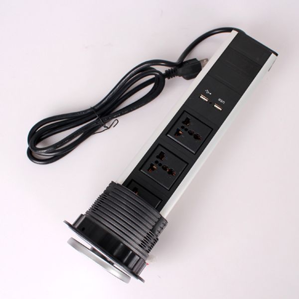 

pulling desksocket with usb charger and rj45,usa power ,silver / black,with 1.5m cable