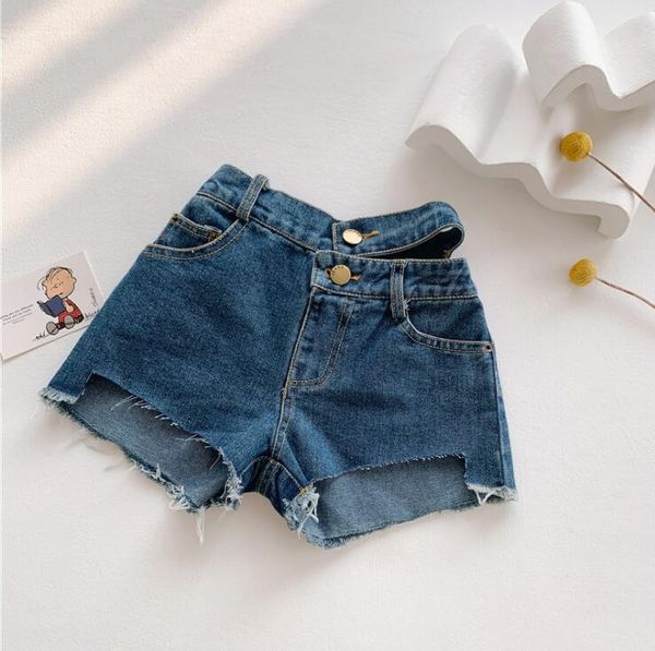 

2020 new arrival girls denim holes shorts summer girls shorts 2-7 years py979, Black