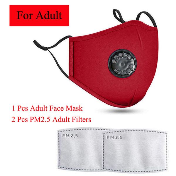 

11 color face mask with valve pm 2.5 filters cotton face mask anti-dust mouth activated carbon mask respirator face cover