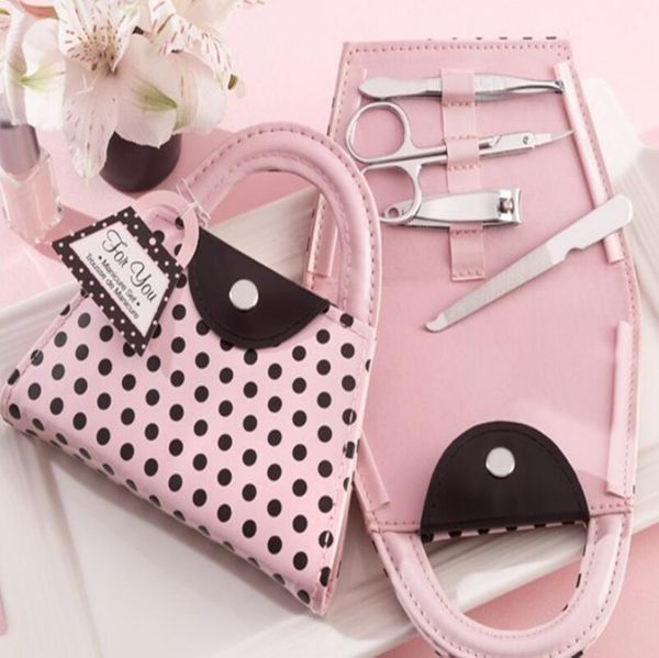 

Pink polka dot pur e manicure et favor novelty wedding bridal hower valentine 039 day gift party favor pre ent lx7017