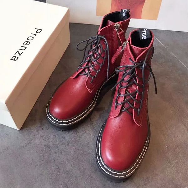 

luxuryproenz popular women boots martin boot winter warm shoes motorcycle mens ankle boot doc martins fur couple oxfords women comfortable, Black