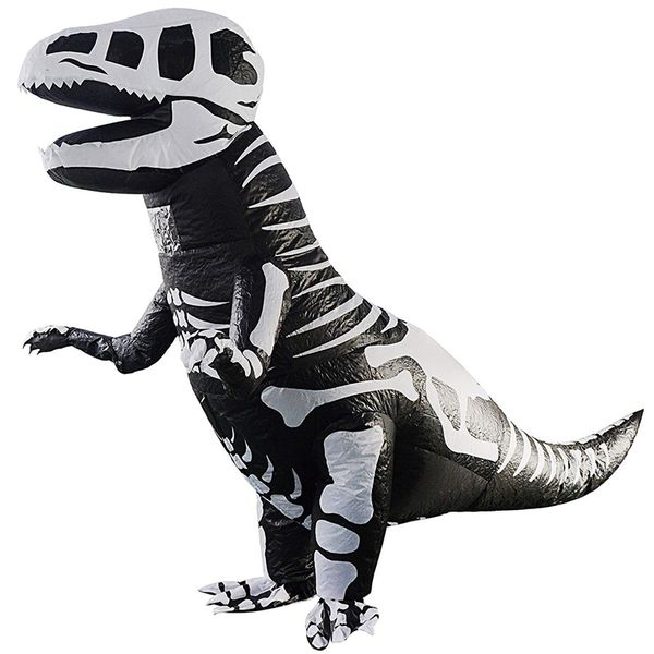 

giant skeleton inflatable dinosaur costume t-rex blow up dino fossil costume
