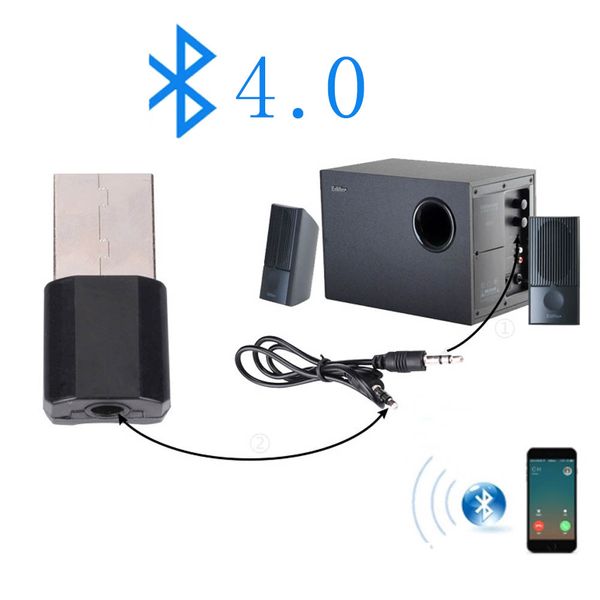 

беспроводной адаптер handsfree передатчик адаптер приемник стерео музыки bluetooth 4.0 receiver car kit stereo music 3.5mm aux audio