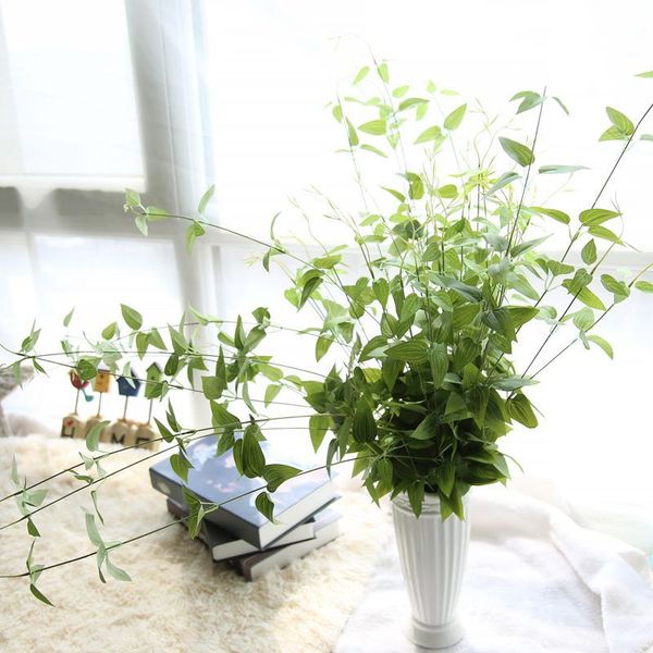 

1pc simulation fern grass green plant artificial fern persian leaves flower wall hanging plants home wedding shop decoration