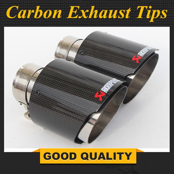 

1 piece 114mm outlet glossy carbon fiber exhaust tip 304 stainless steel universal muffler tips akrapovic exhaust pipe