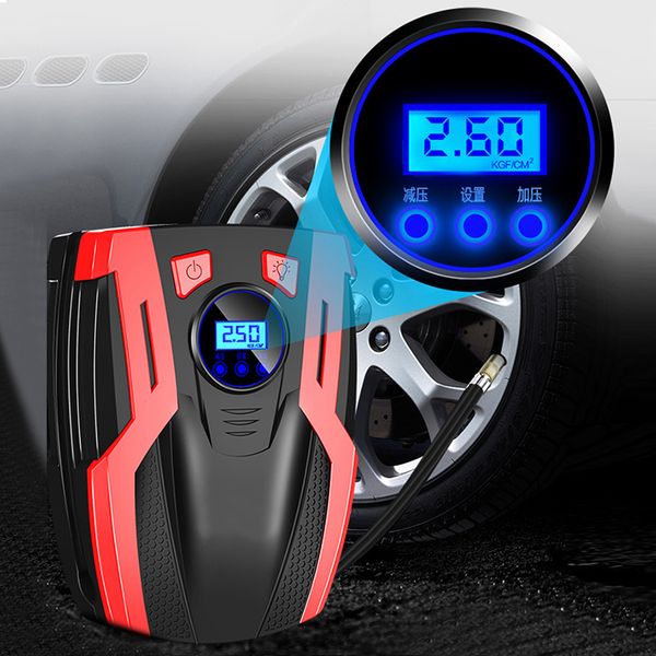 

12v portable car air compressor pump digital tire inflator 150 psi auto air pump for car motorcycle 4 led light tire