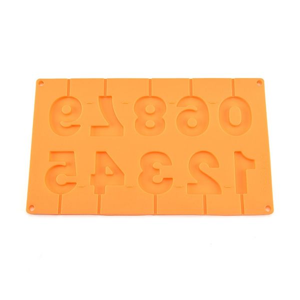 

silicone cake mould lollipop mold ice candy chocolate moulds baking tool 0-9 number shaped moldes de silicona para fondant l*5