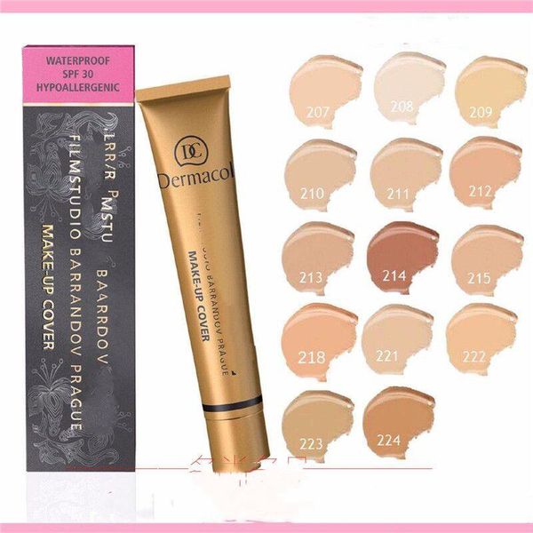 

C dermacol concealer makeup extreme cover foundation cream make up 30g 50th anniver ary limited ver ion co metic 14 color drop hiping