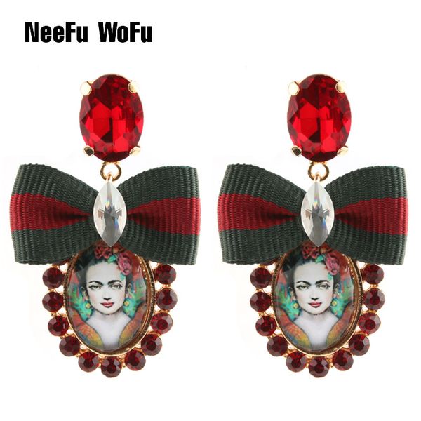 

neefu wofu drop earrings crystal earring big earring oval large long brinco ear beauty avatar oorbellen christmas gift, Golden