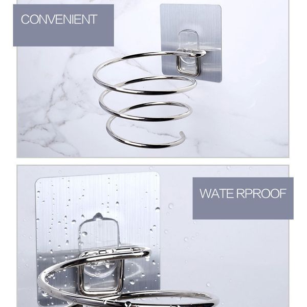

stainless steel hair dryer rack wall mounted waterproof storage shelf bathroom supplies price