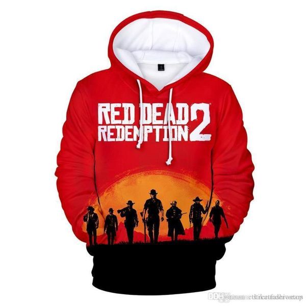 

2 дети дизайнерская одежда мальчики мужские женщины повседневная 3d толстовки толстовки red dead redemption, Black