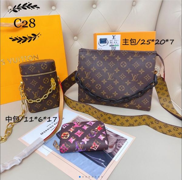 

fashionable women's retro luxury messenger bag envelope bag three-piece set ladies fashion exquisite wild messenger bag shoulder bags
