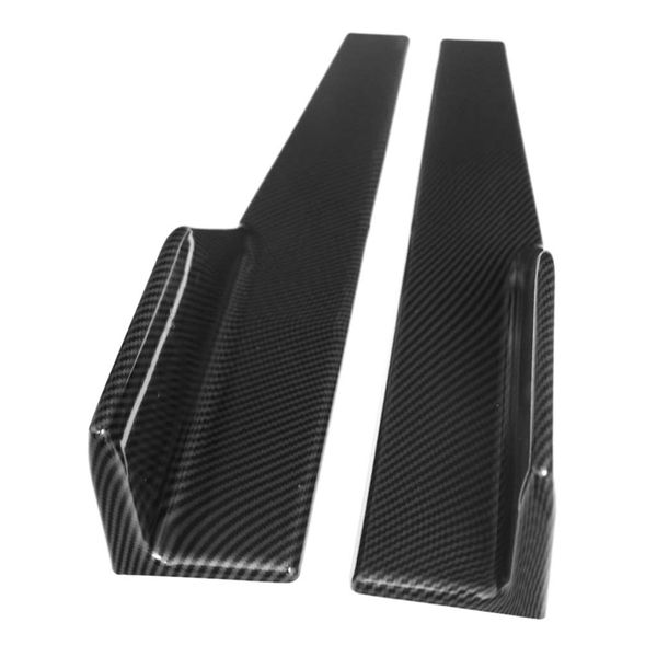 

2pcs 17.7'' car sedan side skirts strake extension splitter moulding trim for universal