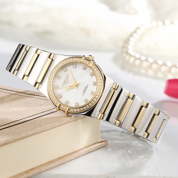 

miyota women movement women reloj mujer wristwatch steel stainless watch clock rhinestones quartz luxury waterproof female faces bnqlx, Slivery;brown