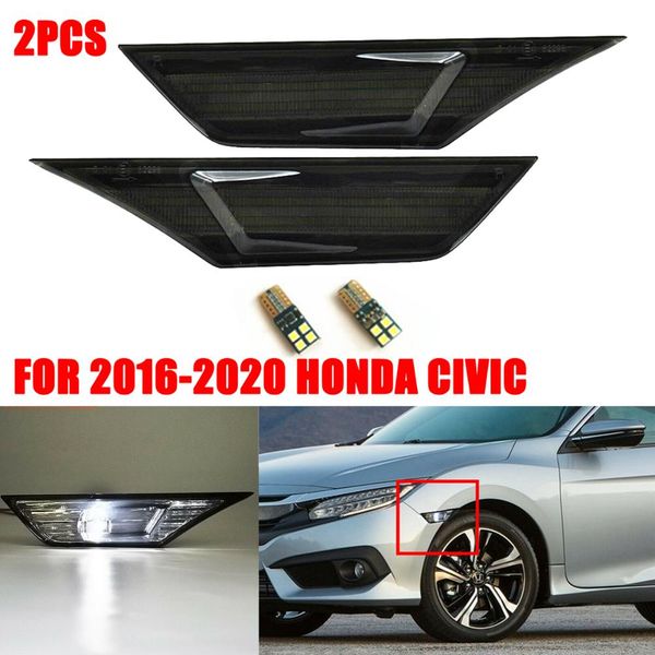 

2pcs для 2016-19 копченый боковой габаритный фонарь сигнала поворота свет с led лампы рефлектор сигнала поворота лампы