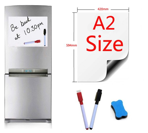 

magnetic whiteboard a2 size 420x594mm fridge magnets presentation boards home kitchen message boards writing sticker 2pen1eraser