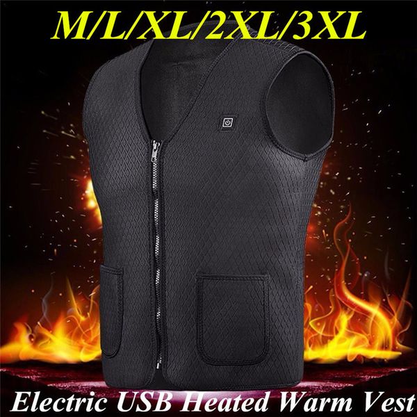 

men women outdoor usb infrared heating vest jacket winter flexible electric thermal clothing waistcoat for sports hiking, Gray;blue
