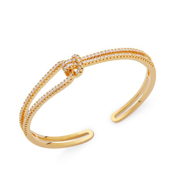 

fashion gold knot cuff bracelet open versatile ladies bracelet bride accessories, Black