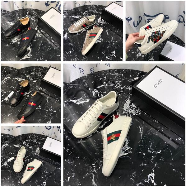 

Gvcci gg boxed men women men women brandg1 bee ace embroidery printing white genuine leather balenciaga givenchy hoe neaker