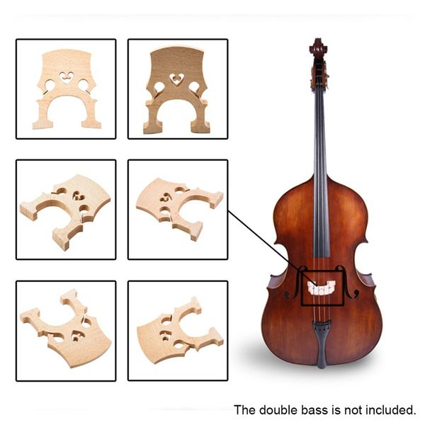 

2 piece 3/4 4/4 regulated double bass contrabass bridge maple replacement parts cello diy musical instrument accessories