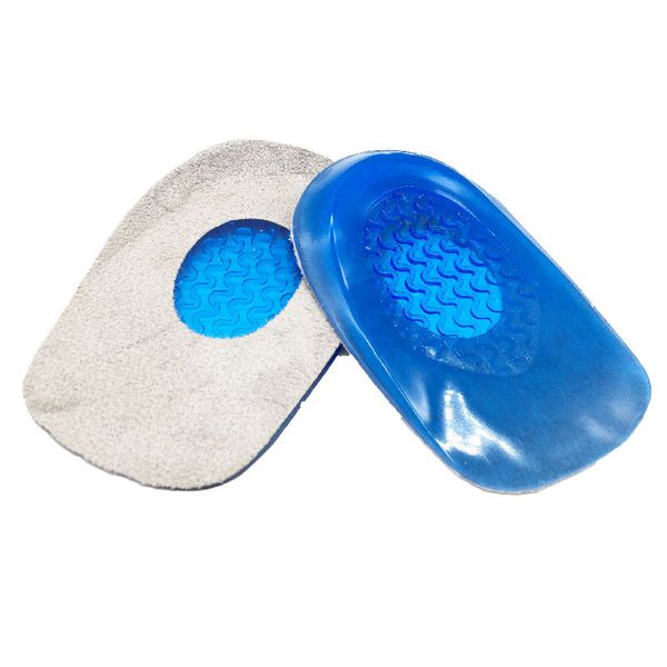 

silicone gel insole heel cushion soles relieve foot pain protectors spur support shoe pad feet care inserts for feet padded, Black