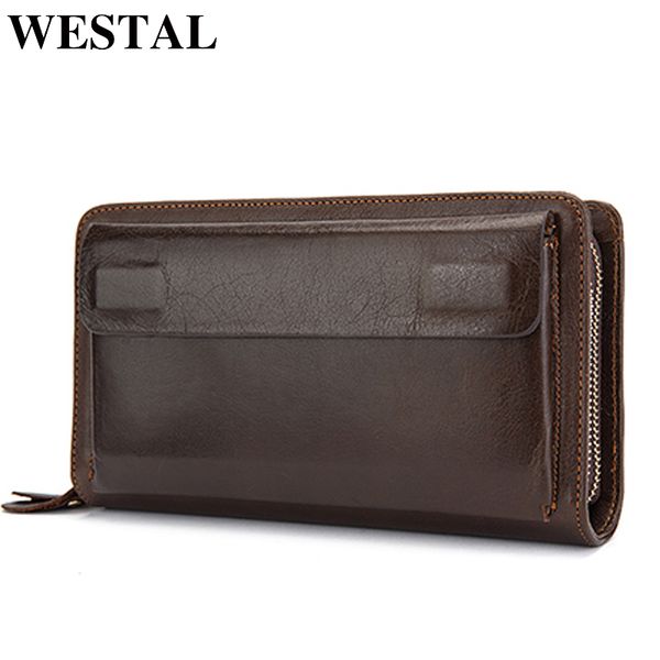 

westal genuine leather wallet male men's wallets for holder clutch male bags coin purse men casual portmonee new9069, Red;black