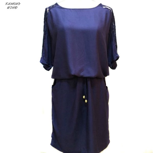 

5xl women dress fashion loose cute round neck plus size 2019 blue new arrival casual cotton dresses vestidos, Black;gray