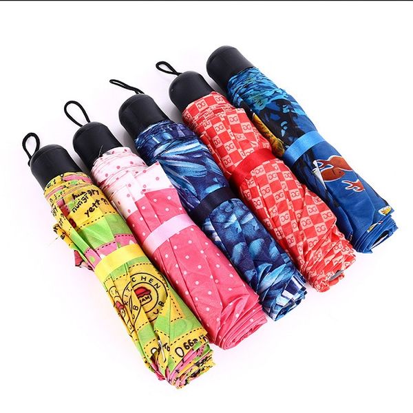 

новый мини-три складной зонтик плед сплошной цвет 14 цветов umbrella пара 8 ребра зонтики rust proof r424