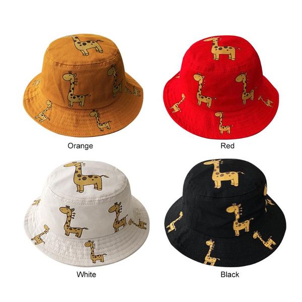 

baby fisherman cap bucket hat wide brim daily toddler cute giraffe sun hat, Yellow