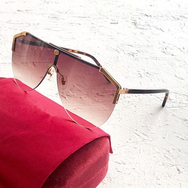 

0584s мужские солнечные очки рамки металла верхнего качества конструктора очки простой классический стиль uv400 защиты открытый очки с короб, White;black