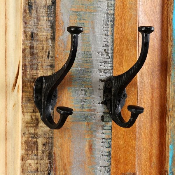 

wall coat rack 2 pieces old wood solid 38 x 100 cm living room furniture