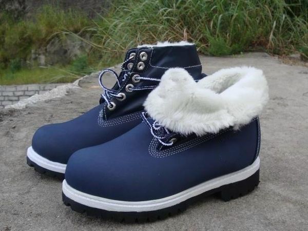 

wholesale mens timber roll with blue hiking boots wool work shoes for men with box on sale