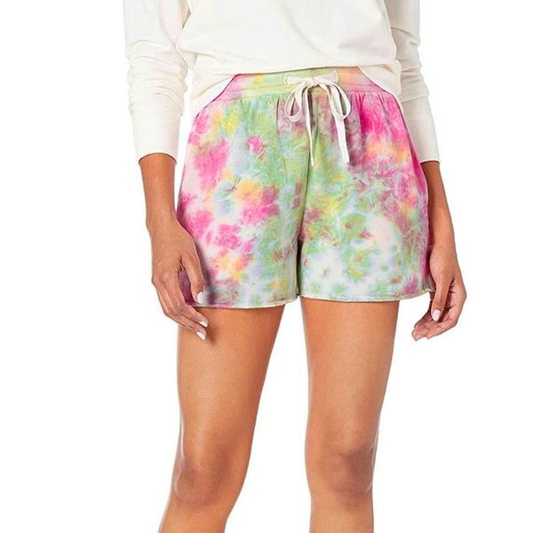 

женщины чешские короткие горячие брюки эластичная шнуровка кисточкой талии печати цветок шорты розовый этнические короткие брюки femme повсе, White;black