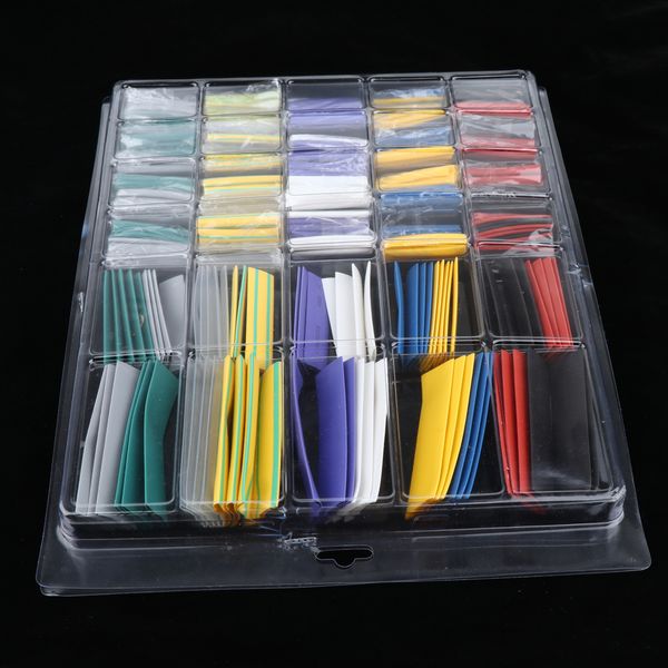 

pack of 500 heat shrink tube tubing electric insulation tube kit wire wrap