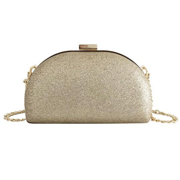 

new wave evening dinner bag shell bright face fashion clutch bag chain shoulder messenger gold