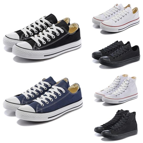 

claissic 1970 чак холст обувь низкие высокие верхние ботинки все белые черные красные синие мужские женские тренеры обувь размер 36-44, Black