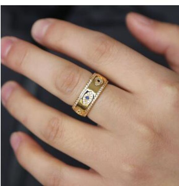 

выгравированы сглаз золото широкого обручальные кольца группы для леди женщин подарка партии пальца ювелирных изделий классического античног, Silver