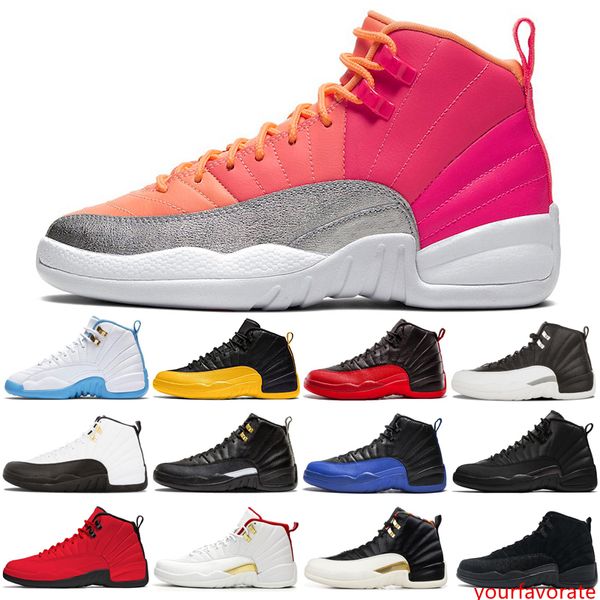 

12 12s fiba cny mens basketball shoes reverse taxi game royal blue gym red wings men sports designer sneakers trainers sneakers 7-13