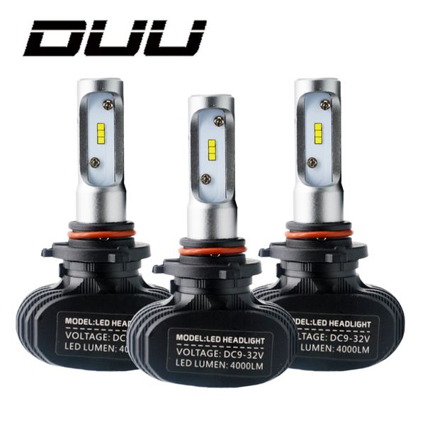 

duu 2pcs 9005 hb3 9006 hb4 h11 h4 h7 led h1 auto car headlight s1 n1 50w 8000lm 6000k automobile bulb csp lumileds la