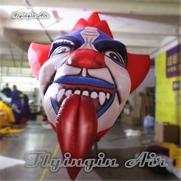 Decoração Personalizada Decoração Diabo Inflável Cabeça de Diabo 3M Pendurar AR Réplica Demon Demon Skull Balloon Para Night Club e Loja Decoração de Teto