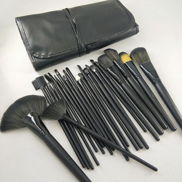 

new 24pcs/set makeup brushes sets professional 24 pcs/set makeup brush set make-up toiletry kit wool brand make up brush set case