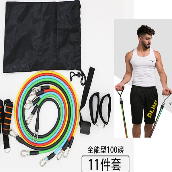 

resistance bands 1/11pcs home gym equipment set body fitness workout latex tubes strength sele pull rope